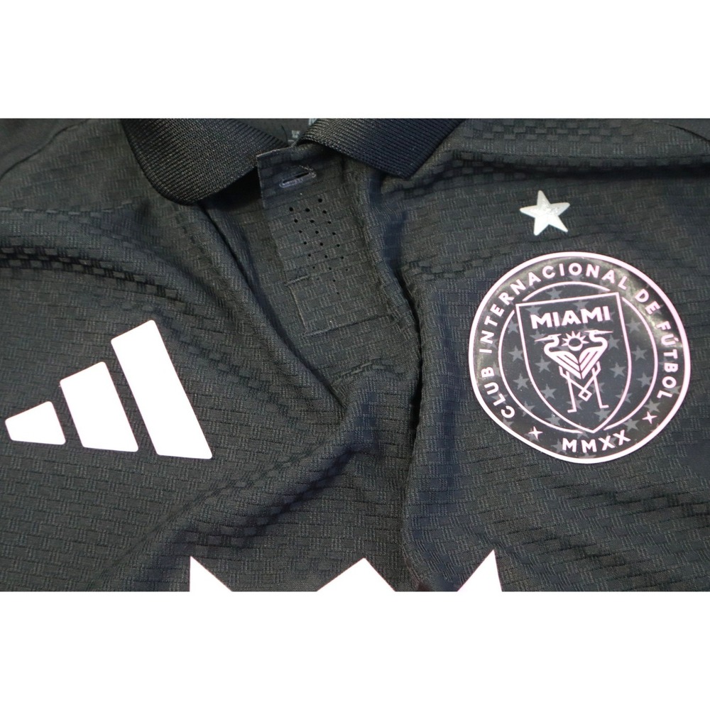 Adidas Inter Miami Away Jersey Messi 10 Black Pink Slim Fit Medium NWT - Picture 10 of 12